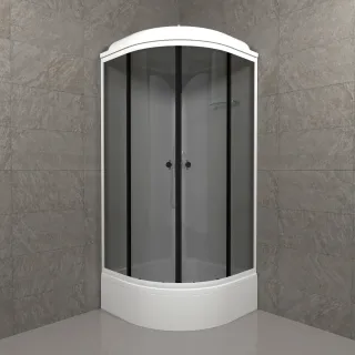 Душевая кабина Triton Грэй Щ0000066463 90x90 см профиль чёрный стекло тонированное